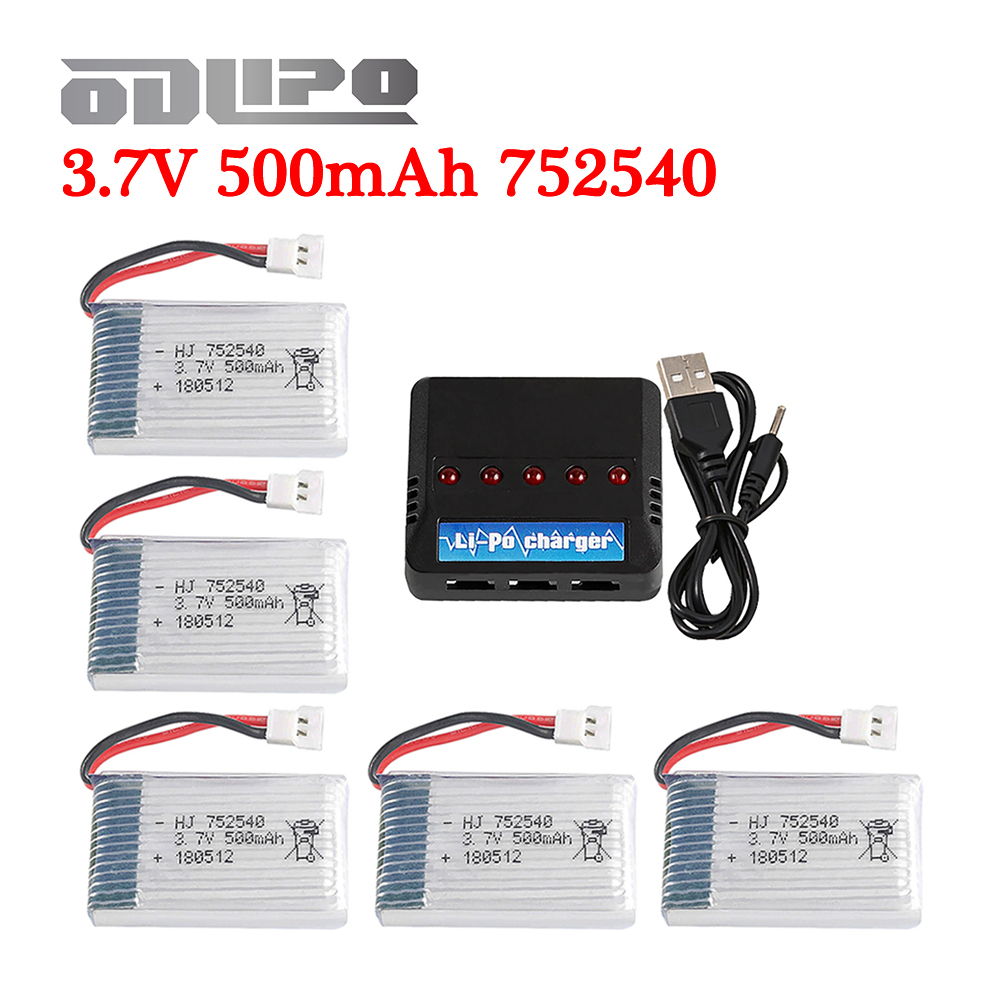 Drone Rc Kit - H31 Battery 3.7V 500mAh 752540 Lipo