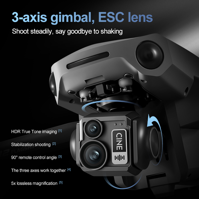 8K 3 Axis Gimbal Brushless 7.2 - đánh giá và giá Drone Rc Plegable