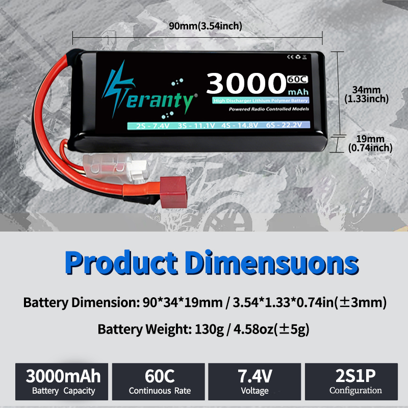 TERANTY 2S 3000mAh Lipo Batter - đánh giá và giá Drone Rc Board