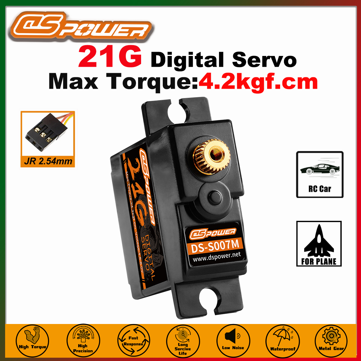 DSPOWER 21G Metal Gear Digital - đánh giá và giá Drone Motor Rc Car