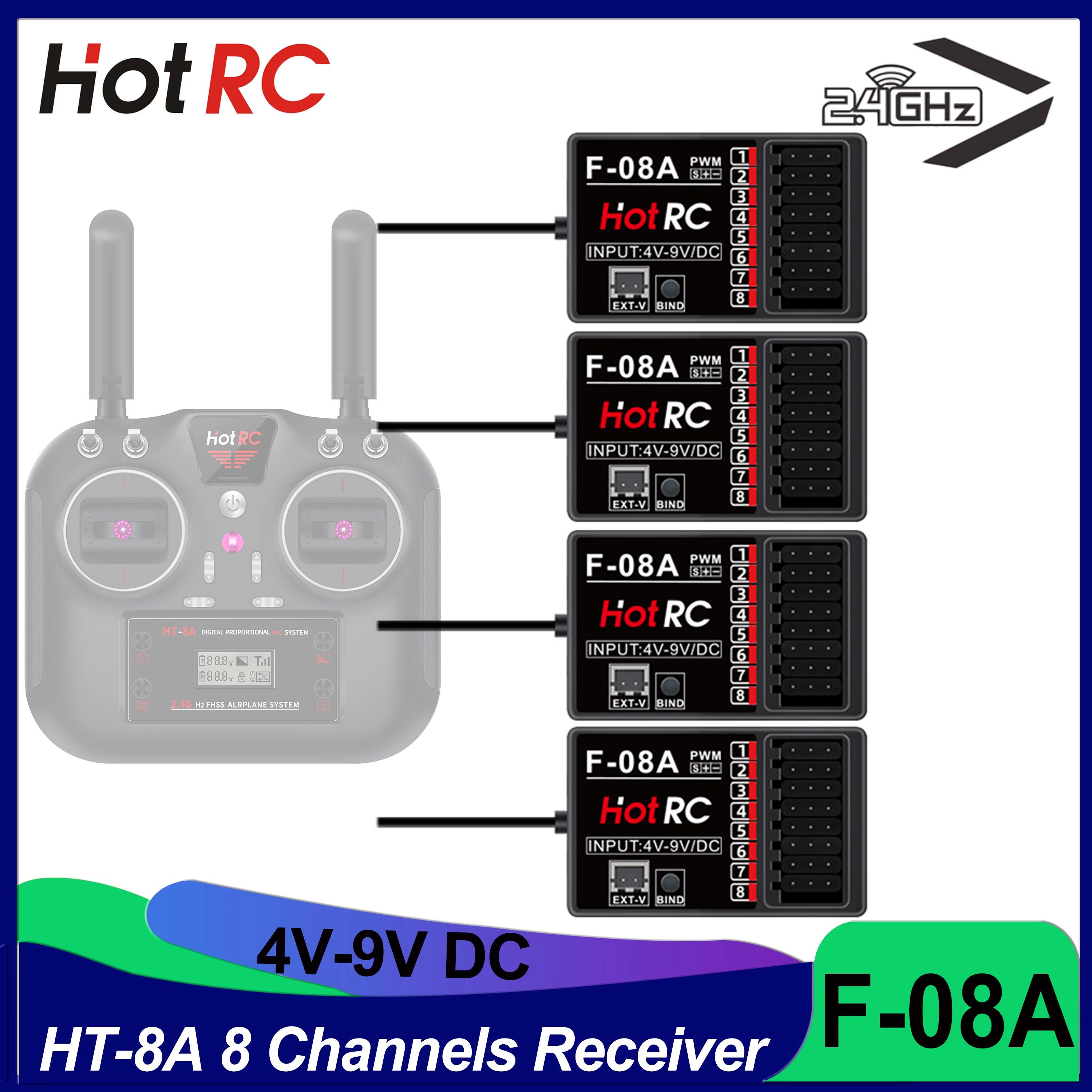 HOTRC RC Model Parts 8 Channel - đánh giá và giá Drone And Car