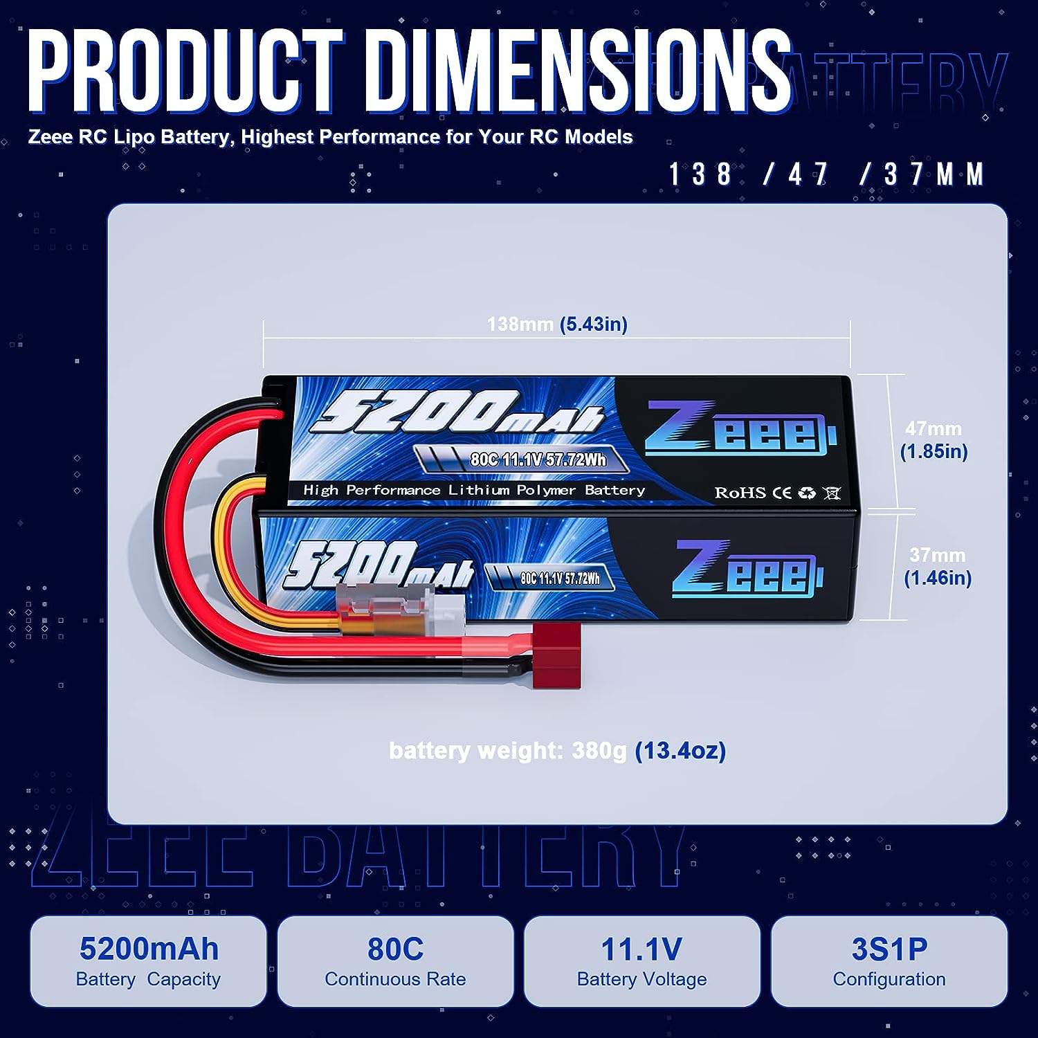 1/2pcs Zeee 3S 5200mAh Lipo Ba - đánh giá và giá Drone Rc Car