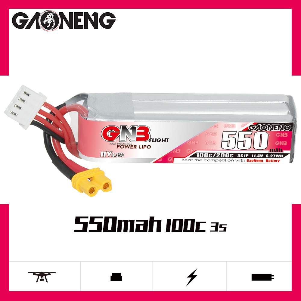 GNB HV 11.4V 550mAh 100C/200C  - đánh giá và giá Drone Rc Board