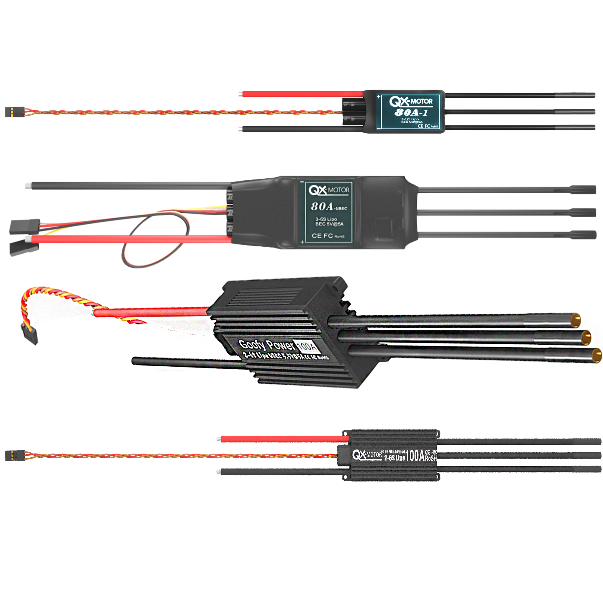 QX-MOTOR Brushless ESC series  - đánh giá và giá Drone And Car