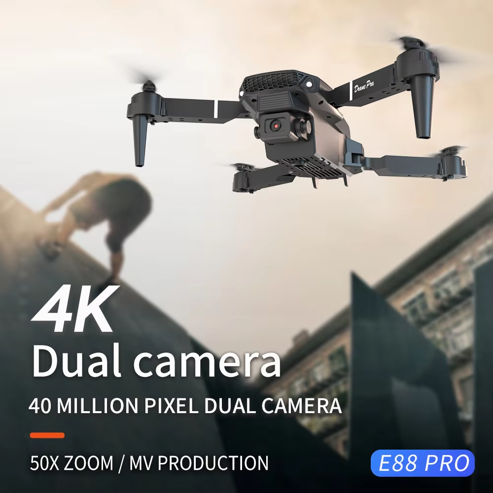 Professional Drone E88 4k wide - đánh giá và giá Drone Rc Team City