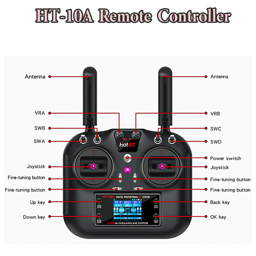 Hotrc Hot rc HT-10A HT10A 2.4G - đánh giá và giá Drone Rc Kit