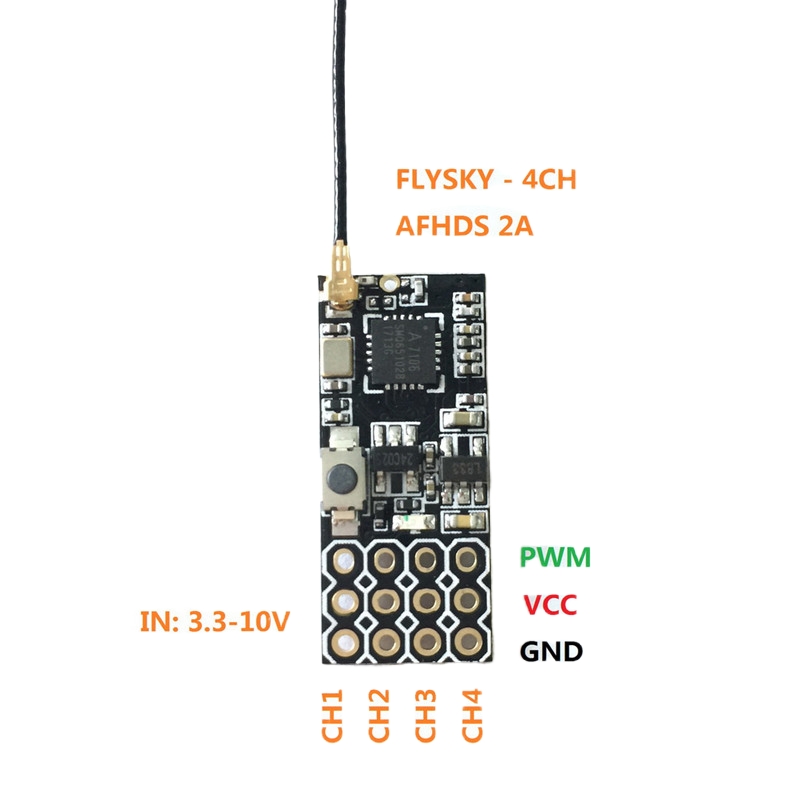 Flysky FS2A Mini Receiver 4CH  - đánh giá và giá Drone Rc Board
