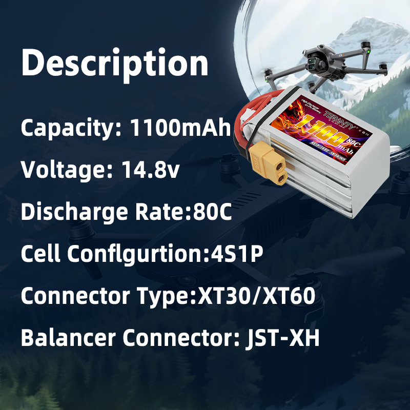 TERANTY 4S 1100mAh 80C/160C Li - đánh giá và giá Drone Rc Board