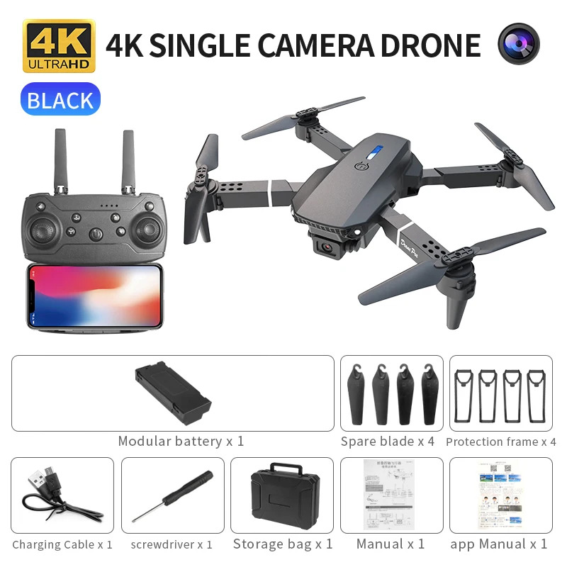 E88 ProIntelligent Folding Dro - đánh giá và giá Drone Rc Team City