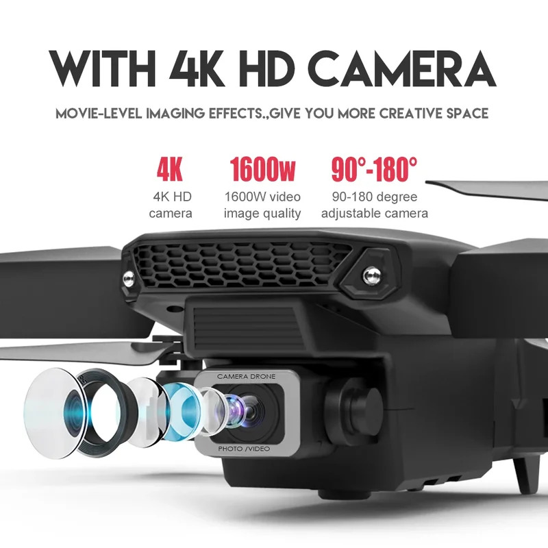 E88 ProIntelligent Folding Dro - đánh giá và giá Drone Rc Team City