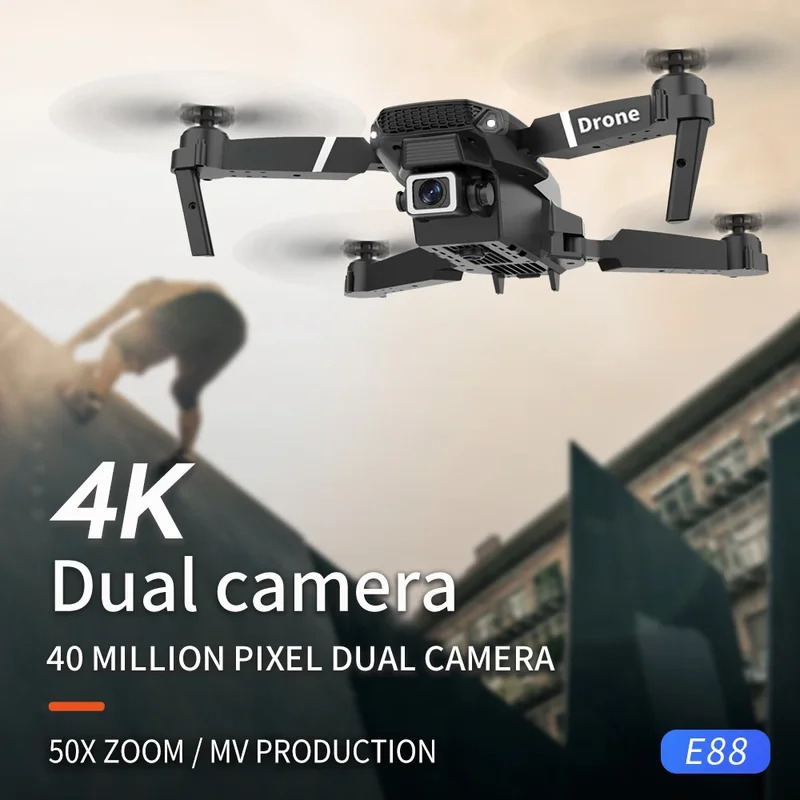 E88 ProIntelligent Folding Dro - đánh giá và giá Drone Rc Team City