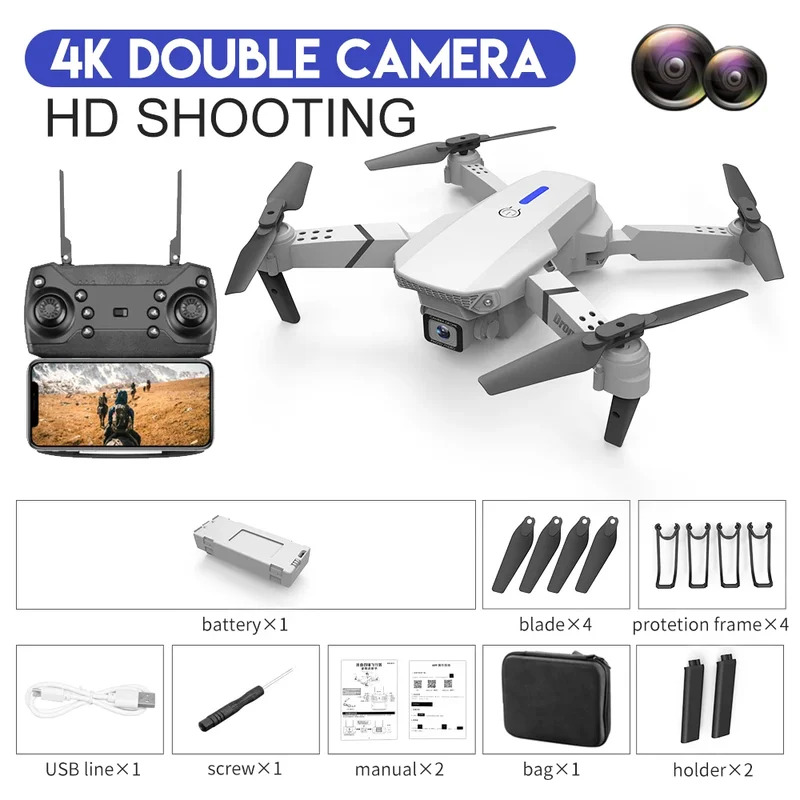 E88 ProIntelligent Folding Dro - đánh giá và giá Drone Rc Team City