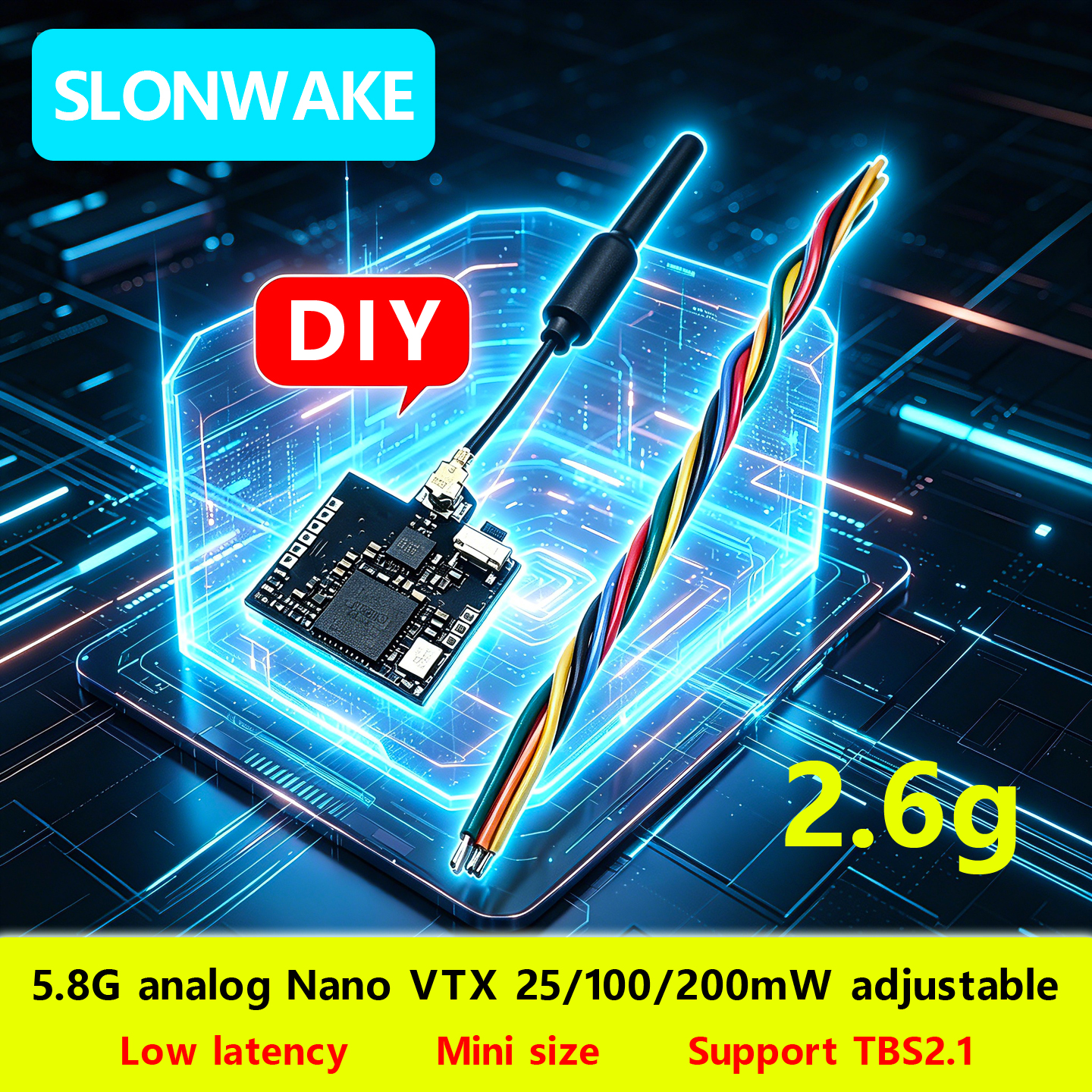 SLONWAKE Nano 5.8G 48CH 200mW  - đánh giá và giá Drone Rc Remote Control