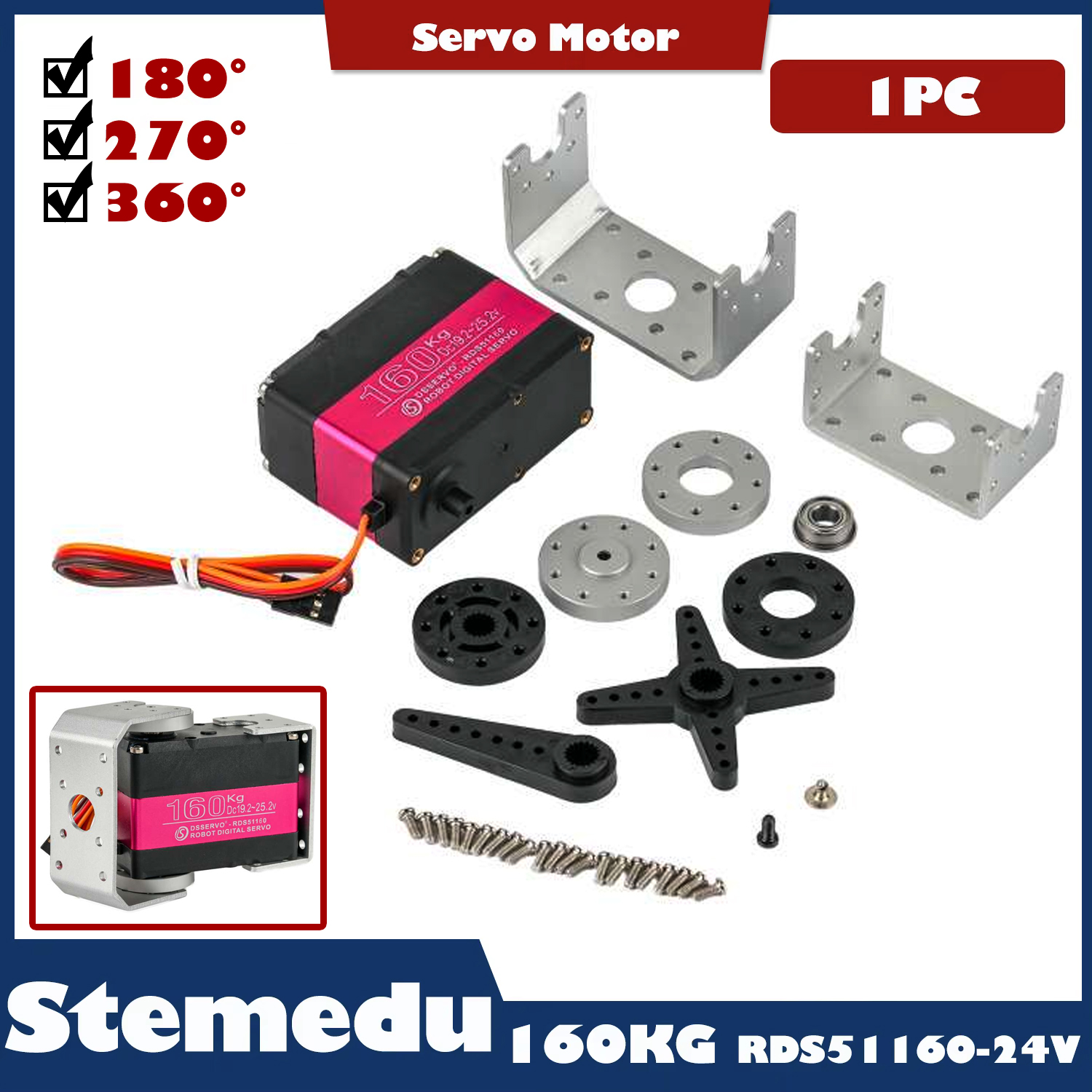 Large Servo 160Kg 24V RC Digit - đánh giá và giá Drone And Car