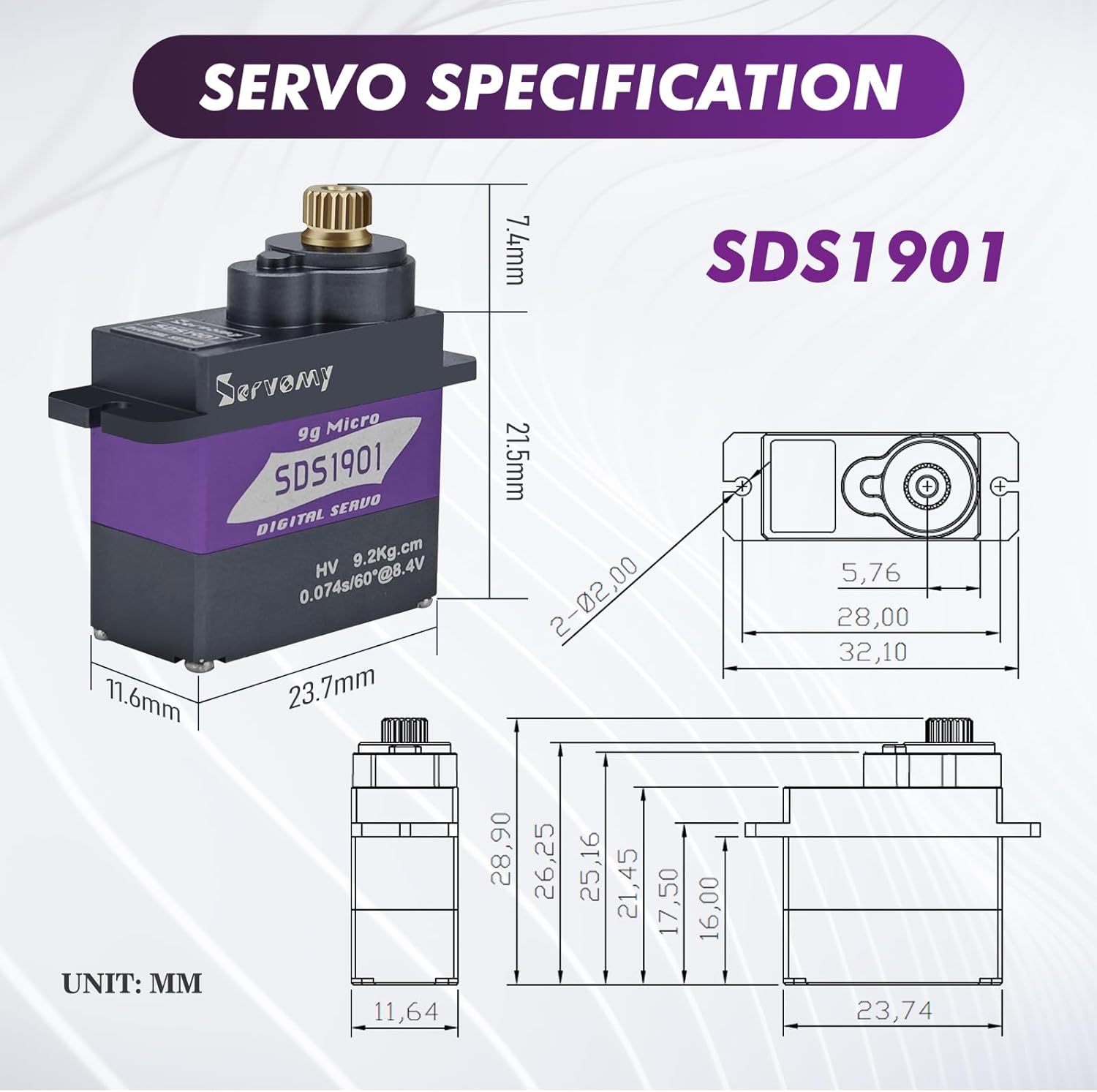 SERVOMY-SDS1901 Digital 9G Mic - đánh giá và giá Drone Rc Car