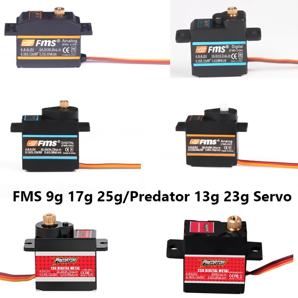 FMS Servo 9g 17g 25g 13g 23g P - đánh giá và giá Drone Avion Rc