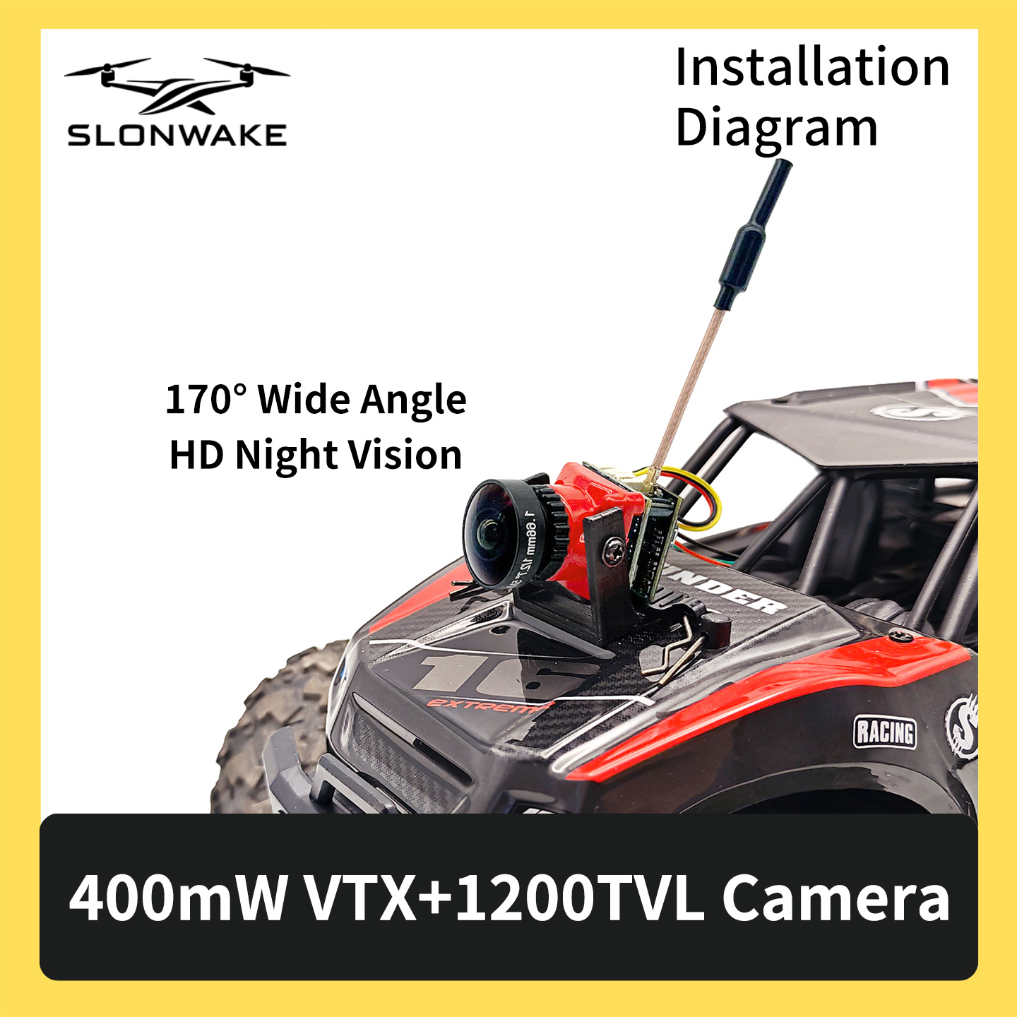 SLONWAKE 5.8G 48CH FPV 400mw V - đánh giá và giá Drone Rc Remote Control