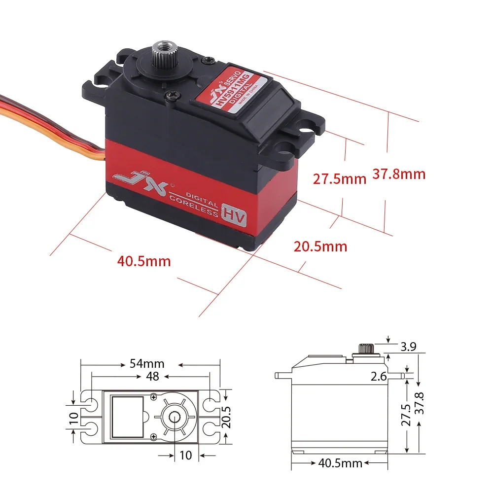RC Servo JX PDI-HV5911MG 11KG  - đánh giá và giá Drone And Car