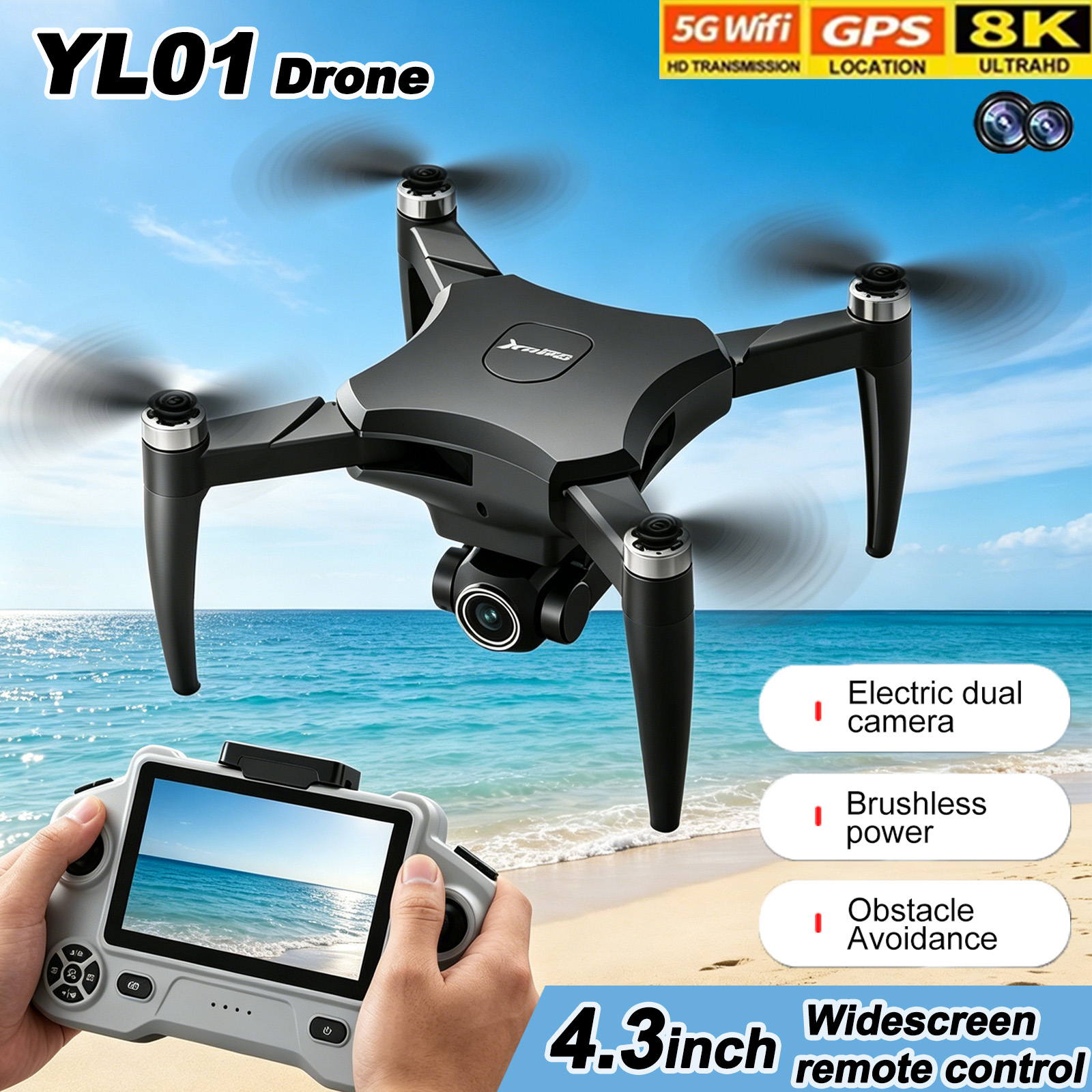 NEW YL01 Mini Drone GPS FVP Dr - đánh giá và giá Drone Avion Rc