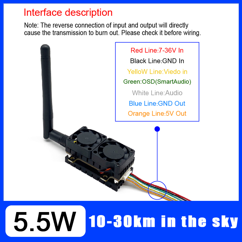 Long Range 5.8GHz 5.5W Video T - đánh giá và giá Drone Rc Board
