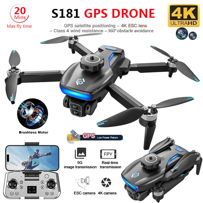S181 GPS Drone 4K Professional - đánh giá và giá Drone Rc Team City